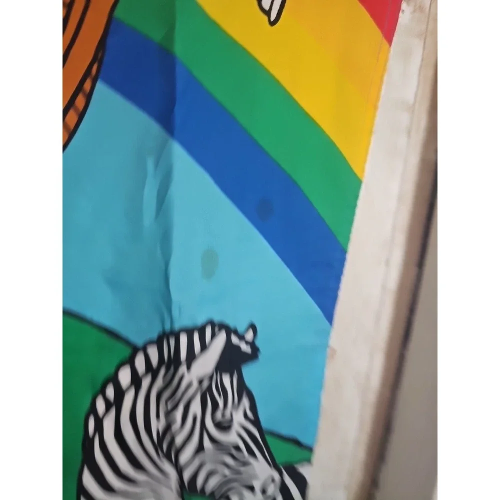 Vintage Yard Garden House Flag Noah's Ark Religious Blue 42x29